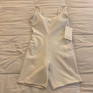 Ribbed Contoured Yoga Unitard 6" Length